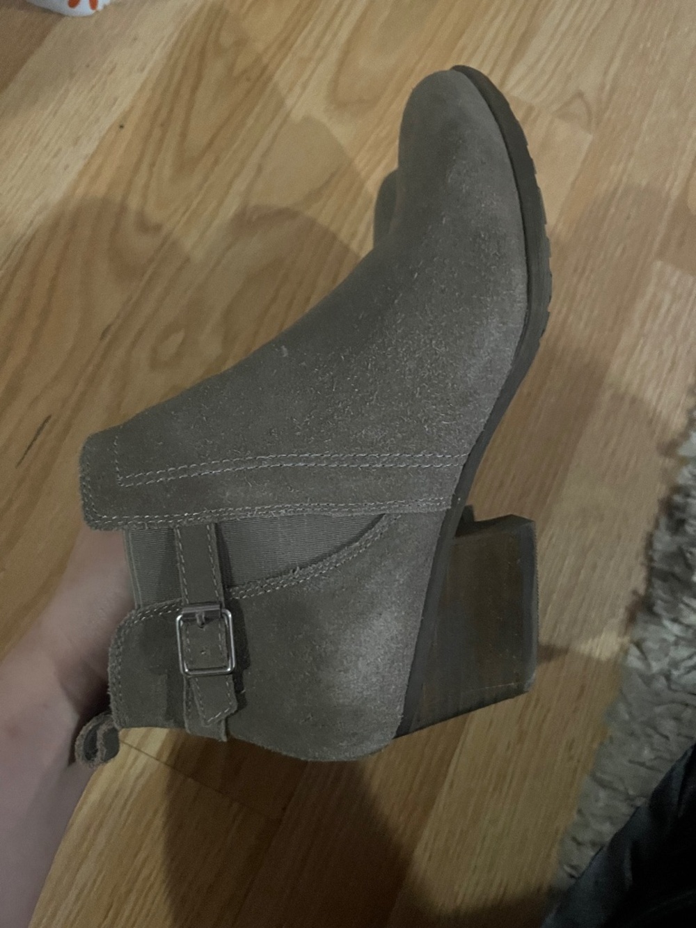 Fall booties in a tan colour. Worn a couple of time